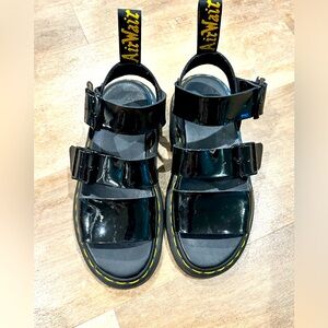 Dr Martens US 6 women’s Gryphon Patent Leather buckle sandal